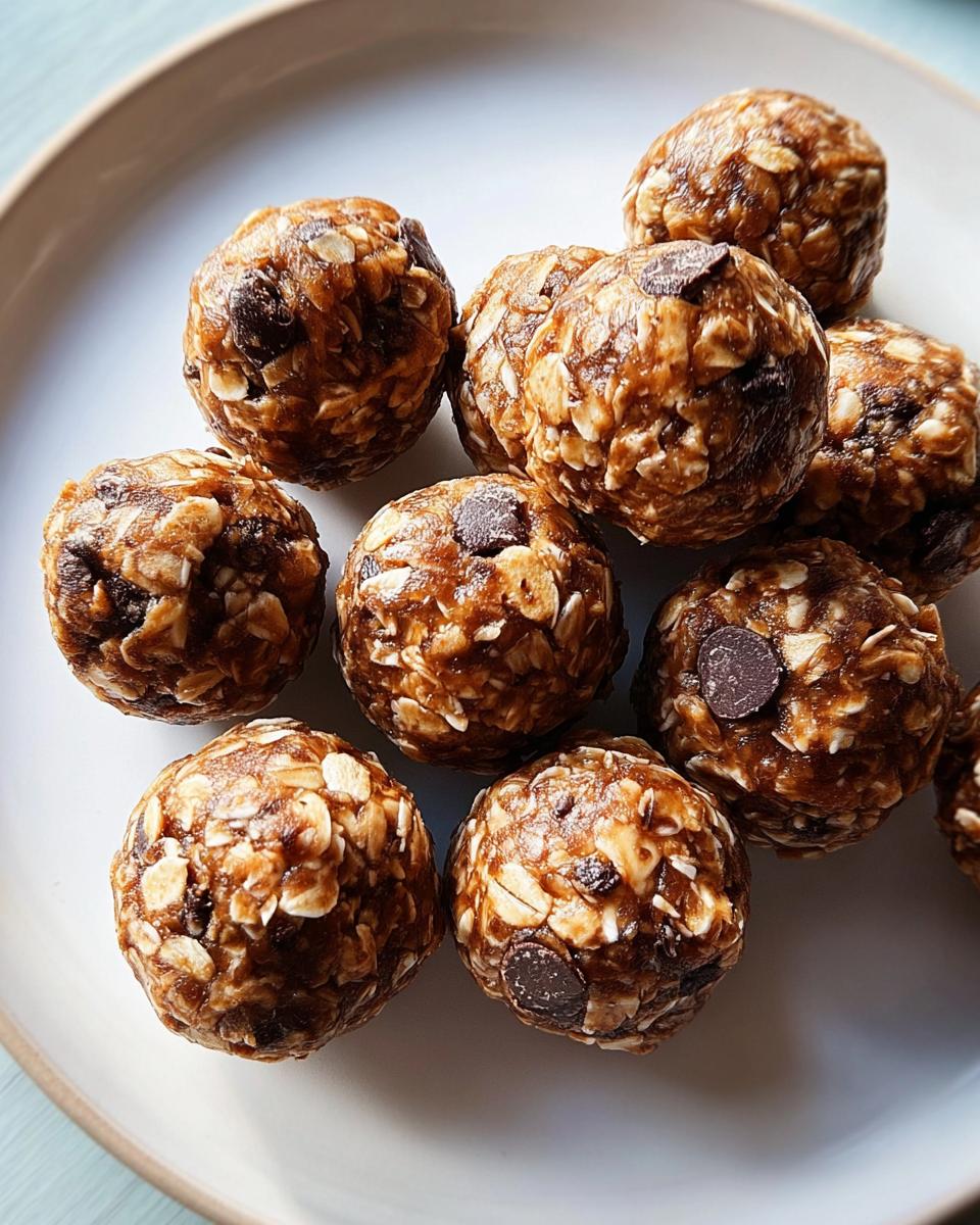 Close-up of chocolate chip energy balls, a perfect addition to breakfast ideas recipes.