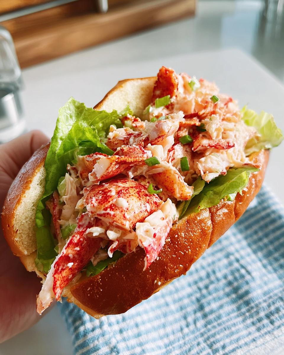 A delicious lobster roll sandwich filled with fresh lobster meat, lettuce, and a creamy dressing, part of The Ultimate Sandwich Ideas Recipes Guide.