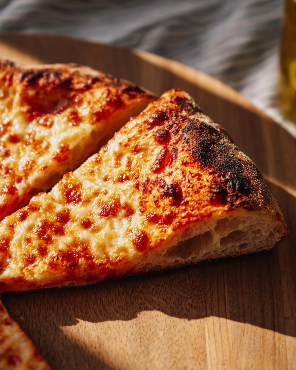 Close-up of two slices of cheesy pizza, perfect for your next Pizza Night.