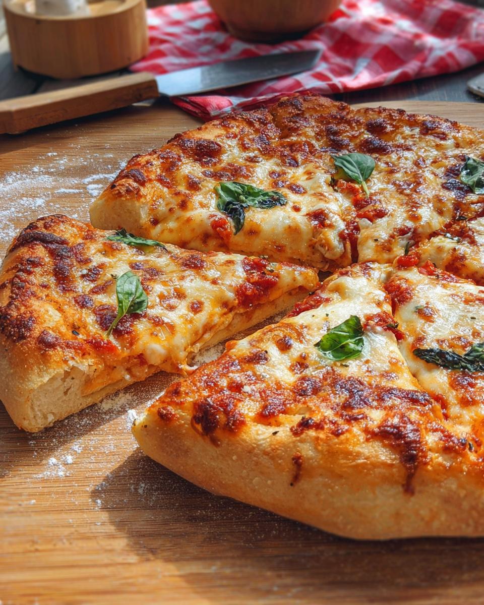 A delicious Margherita pizza, sliced and ready to serve, for Restaurant-Style Pizza Night Recipes at Home.