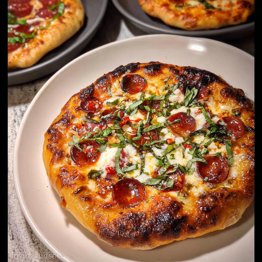 A delicious pepperoni pizza with fresh basil and chili flakes, perfect for The Ultimate Pizza Night Recipes Guide.