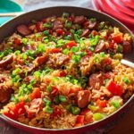 Cajun Sausage and Rice Skillet - Featured