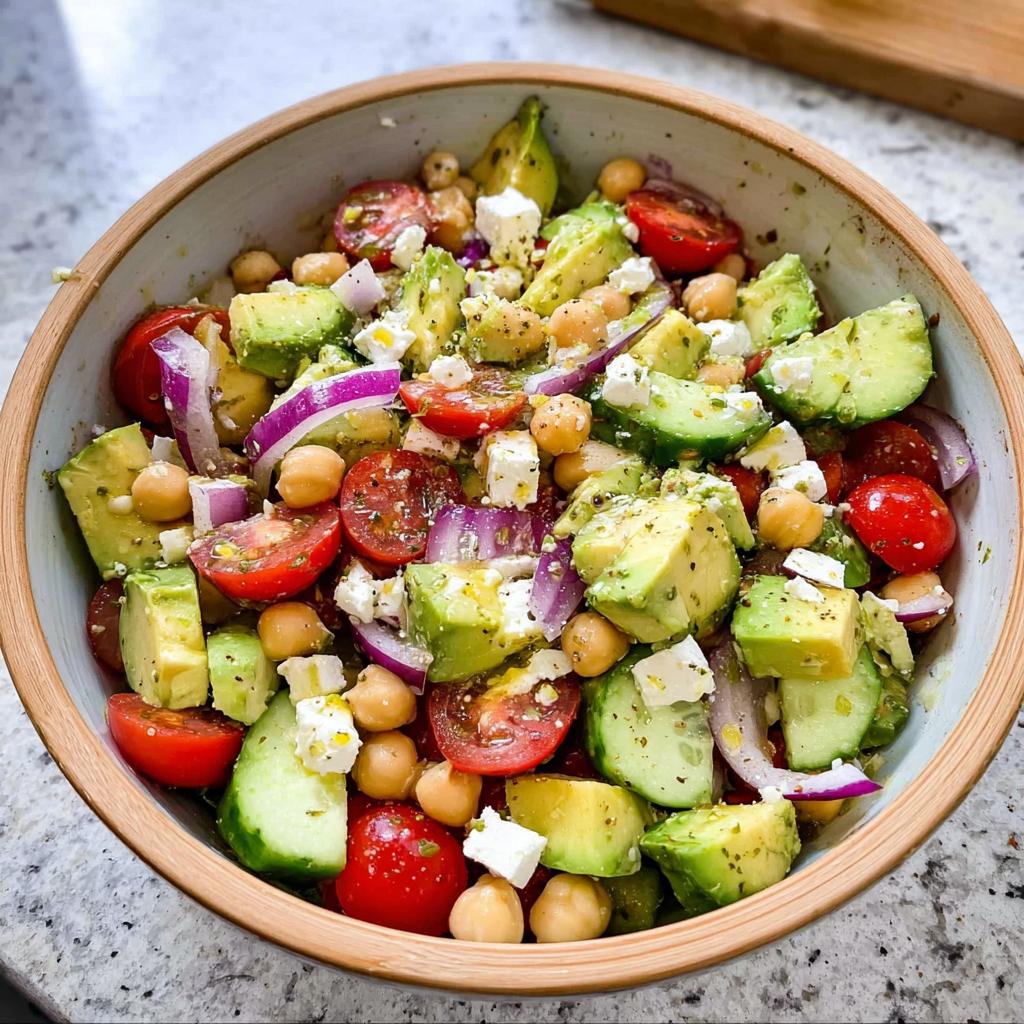 Chickpea Feta Avocado Salad - Tasty