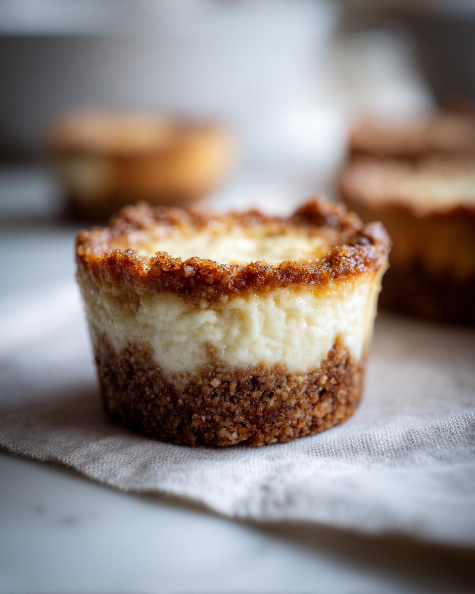 Close-up of a no-bake cheesecake cup with a graham cracker crust, perfect for Fourth of July desserts.